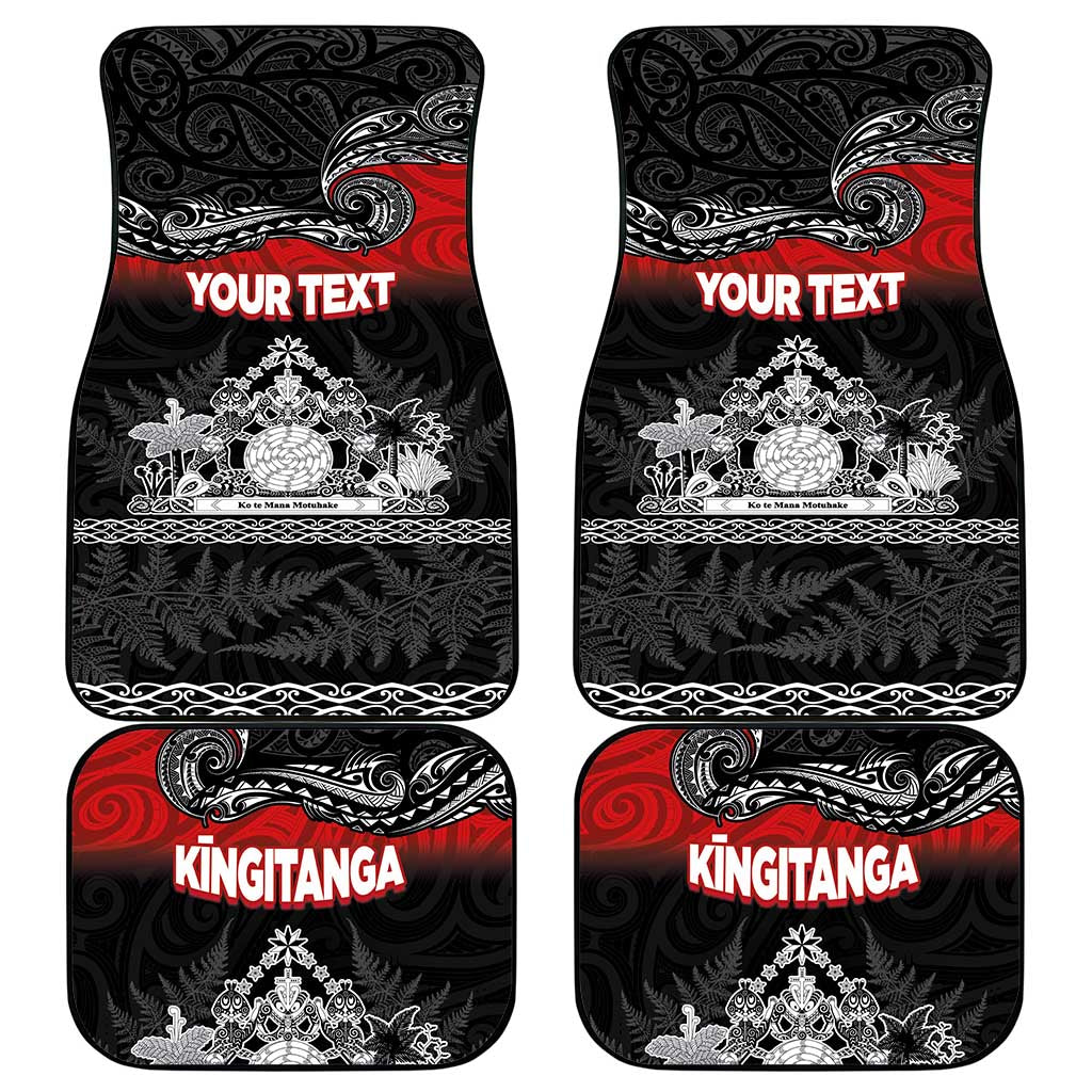 Personalised The Kingitanga - Maori King Movement Car Mats Te Paki-o-Matariki with Silver Ferns and Polynesian Art Tattoo