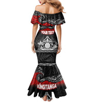 Personalised The Kingitanga - Maori King Movement Mermaid Dress Te Paki-o-Matariki with Silver Ferns and Polynesian Art Tattoo