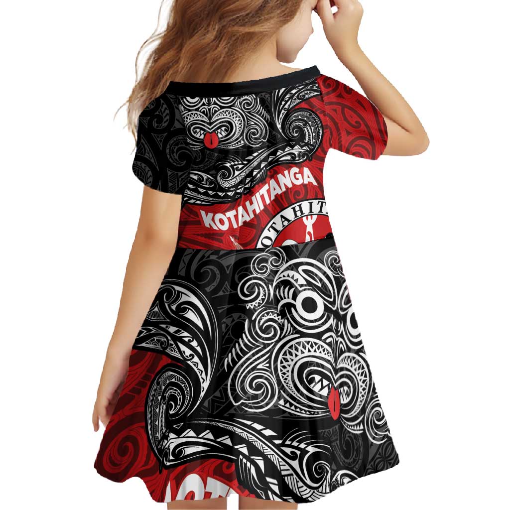 Maori Kotahitanga Family Matching Summer Maxi Dress and Hawaiian Shirt Aotearoa Spirit with Maori Mask and Polynesian Art Tattoo