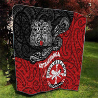 Maori Kotahitanga Quilt Aotearoa Spirit with Maori Mask and Polynesian Art Tattoo
