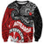 Maori Kotahitanga Sweatshirt Aotearoa Spirit with Maori Mask and Polynesian Art Tattoo