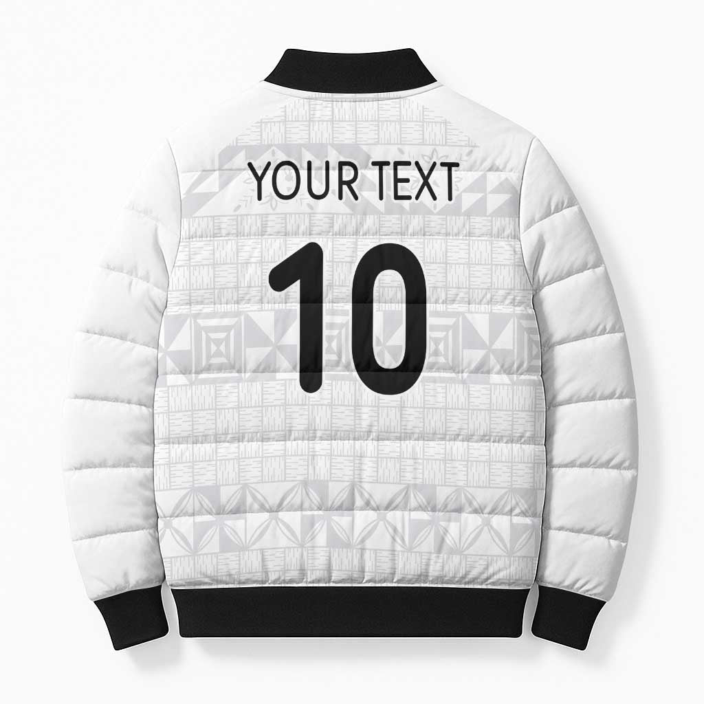 Custom Tonga Ngatu Art Rugby Mate Ma'a Bomber Puffer Jacket - Polynesian Pride