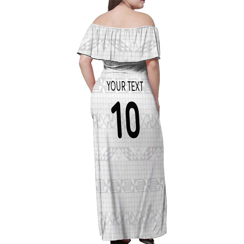 Custom Tonga Ngatu Art Rugby Mate Ma'a Family Matching Off Shoulder Maxi Dress and Hawaiian Shirt - Polynesian Pride