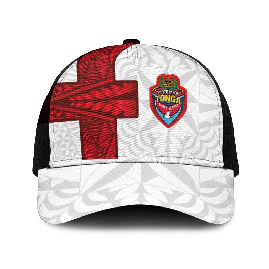 Tonga Ngatu Art Rugby Mate Ma'a Mesh Trucker Cap - Polynesian Pride
