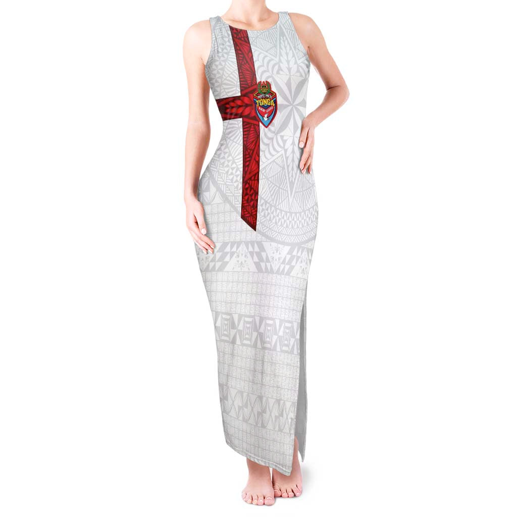 Custom Tonga Ngatu Art Rugby Mate Ma'a Tank Maxi Dress - Polynesian Pride