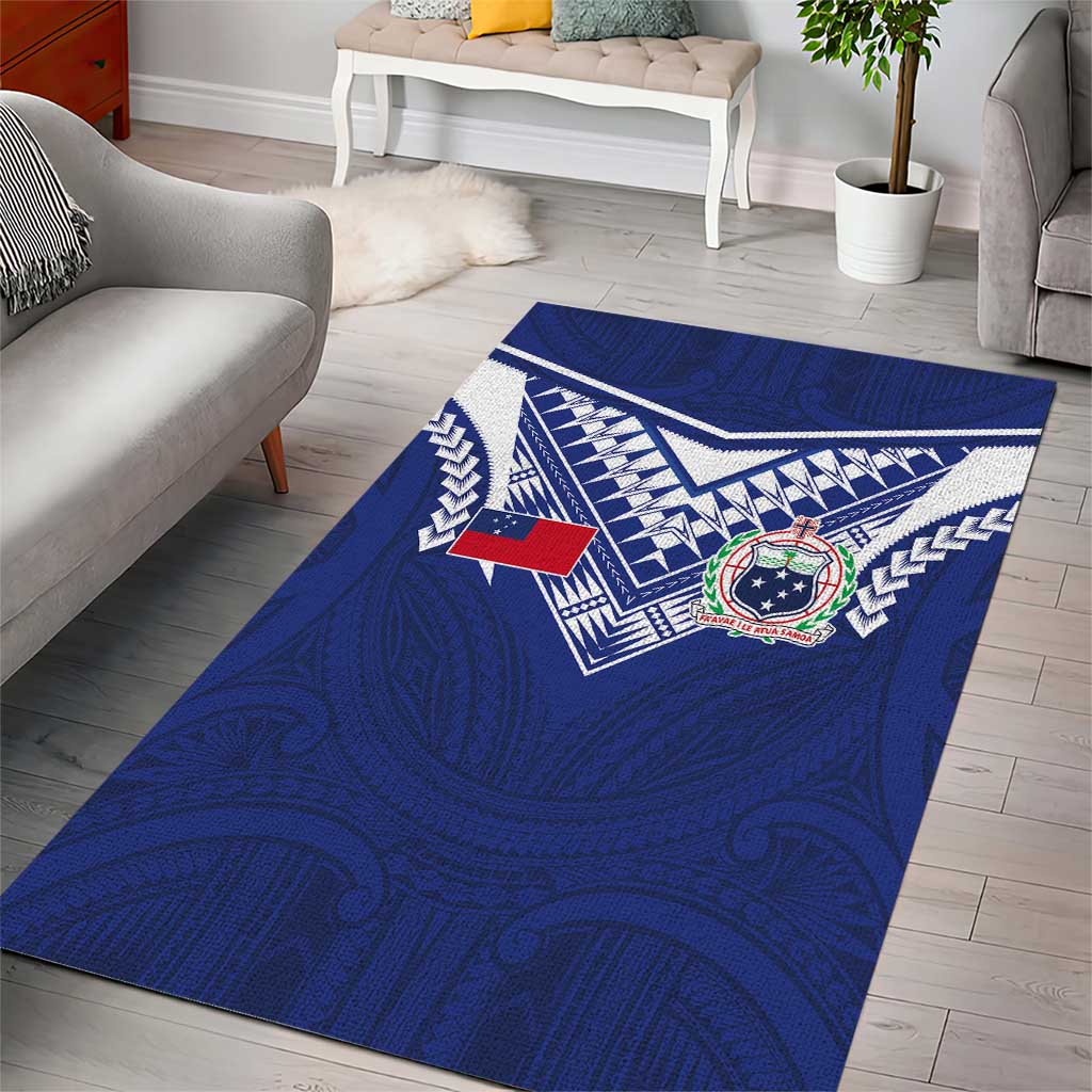 Samoa Rugby Area Rug Pacific Motifs - Polynesian Pride