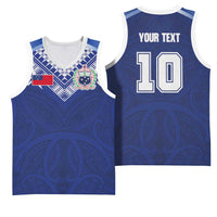 Custom Samoa Rugby Basketball Jersey Pacific Motifs - Polynesian Pride