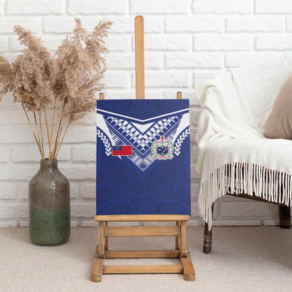 Samoa Rugby Canvas Wall Art Pacific Motifs - Polynesian Pride