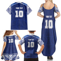 Custom Samoa Rugby Family Matching Summer Maxi Dress and Hawaiian Shirt Pacific Motifs - Polynesian Pride