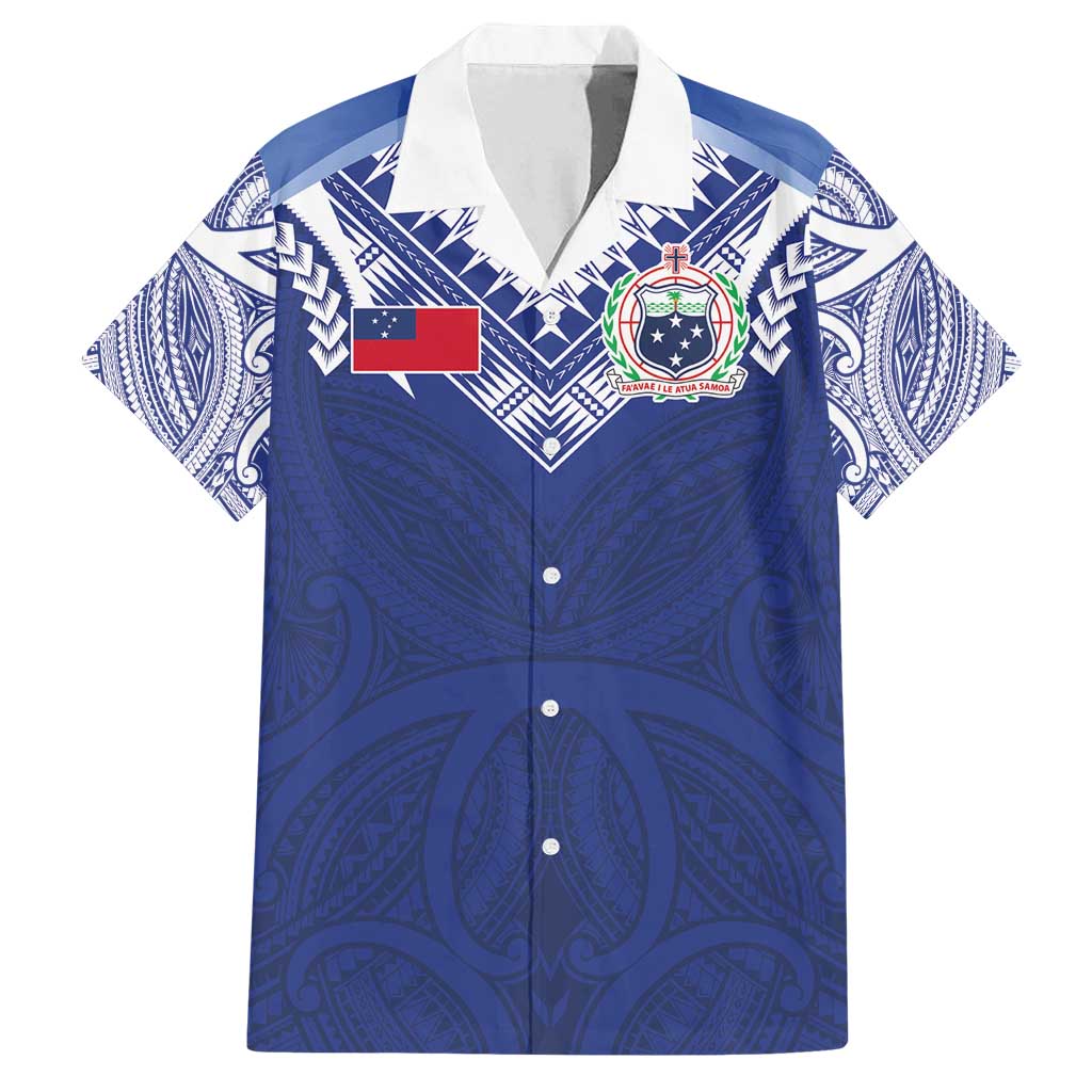 Custom Samoa Rugby Family Matching Tank Maxi Dress and Hawaiian Shirt Pacific Motifs - Polynesian Pride