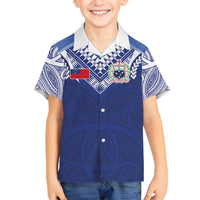 Custom Samoa Rugby Family Matching Tank Maxi Dress and Hawaiian Shirt Pacific Motifs - Polynesian Pride