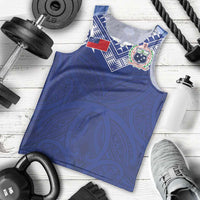 Custom Samoa Rugby Men Tank Top Pacific Motifs - Polynesian Pride
