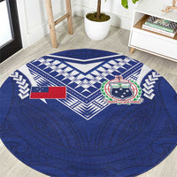 Samoa Rugby Round Carpet Pacific Motifs - Polynesian Pride