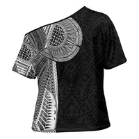 Samoan Tatau Cross Shoulder Shirt Art Tribal Traditional Tattoos - Polynesian Pride