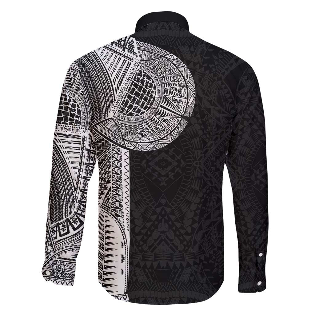 Samoan Tatau Family Matching Long Sleeve Bodycon Dress and Hawaiian Shirt Art Tribal Traditional Tattoos - Polynesian Pride