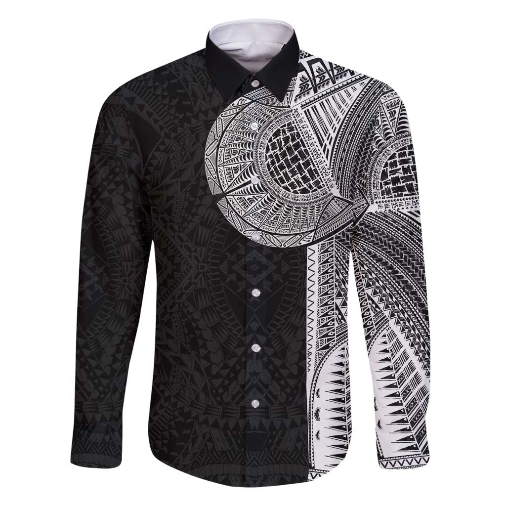 Samoan Tatau Family Matching Off Shoulder Short Dress and Hawaiian Shirt Art Tribal Traditional Tattoos - Polynesian Pride