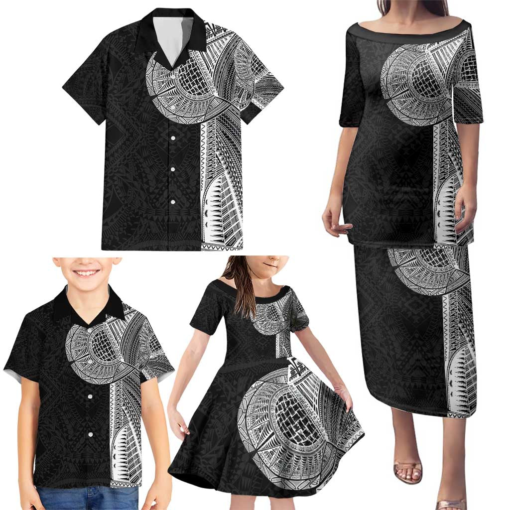 Samoan Tatau Family Matching Puletasi and Hawaiian Shirt Art Tribal Traditional Tattoos - Polynesian Pride