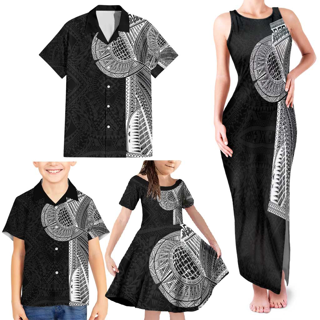 Samoan Tatau Family Matching Tank Maxi Dress and Hawaiian Shirt Art Tribal Traditional Tattoos - Polynesian Pride