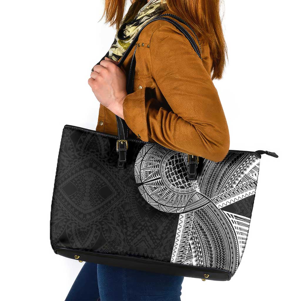 Samoan Tatau Leather Tote Bag Art Tribal Traditional Tattoos - Polynesian Pride