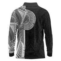 Samoan Tatau Long Sleeve Polo Shirt Art Tribal Traditional Tattoos - Polynesian Pride