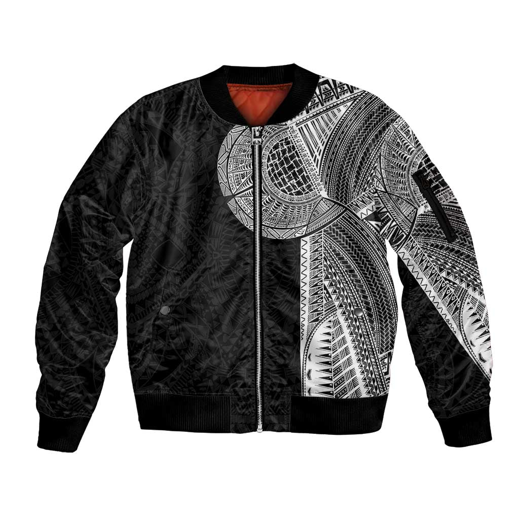 Samoan Tatau Sleeve Zip Bomber Jacket Art Tribal Traditional Tattoos - Polynesian Pride
