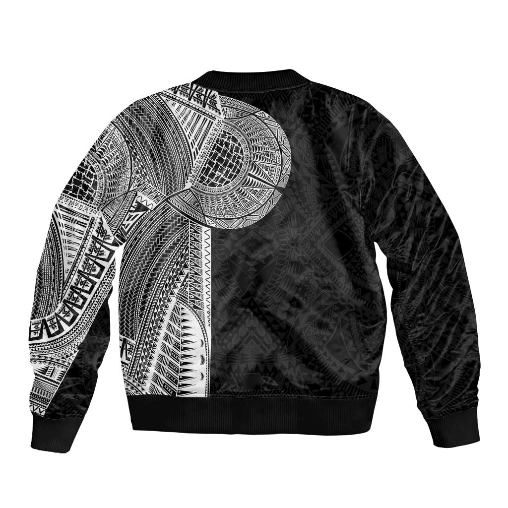 Samoan Tatau Sleeve Zip Bomber Jacket Art Tribal Traditional Tattoos - Polynesian Pride