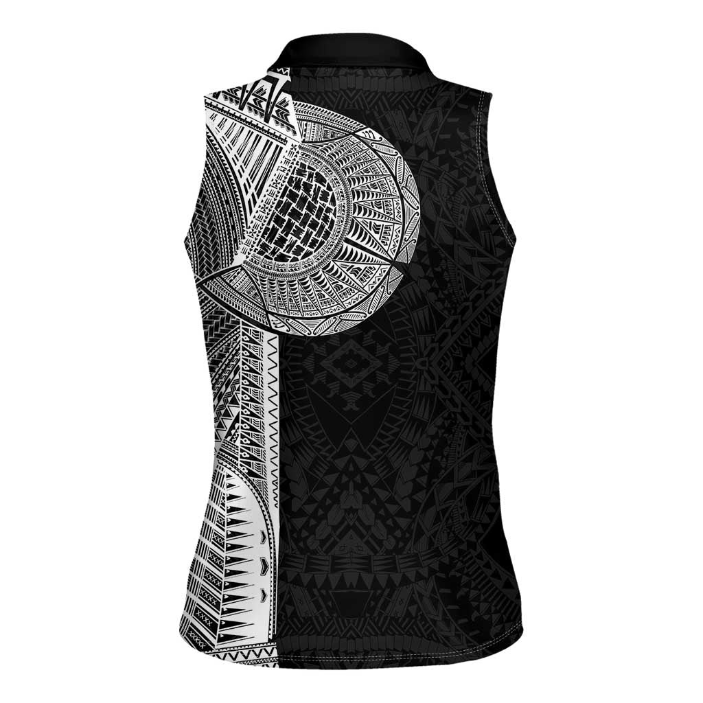 Samoan Tatau Women Sleeveless Polo Shirt Art Tribal Traditional Tattoos - Polynesian Pride