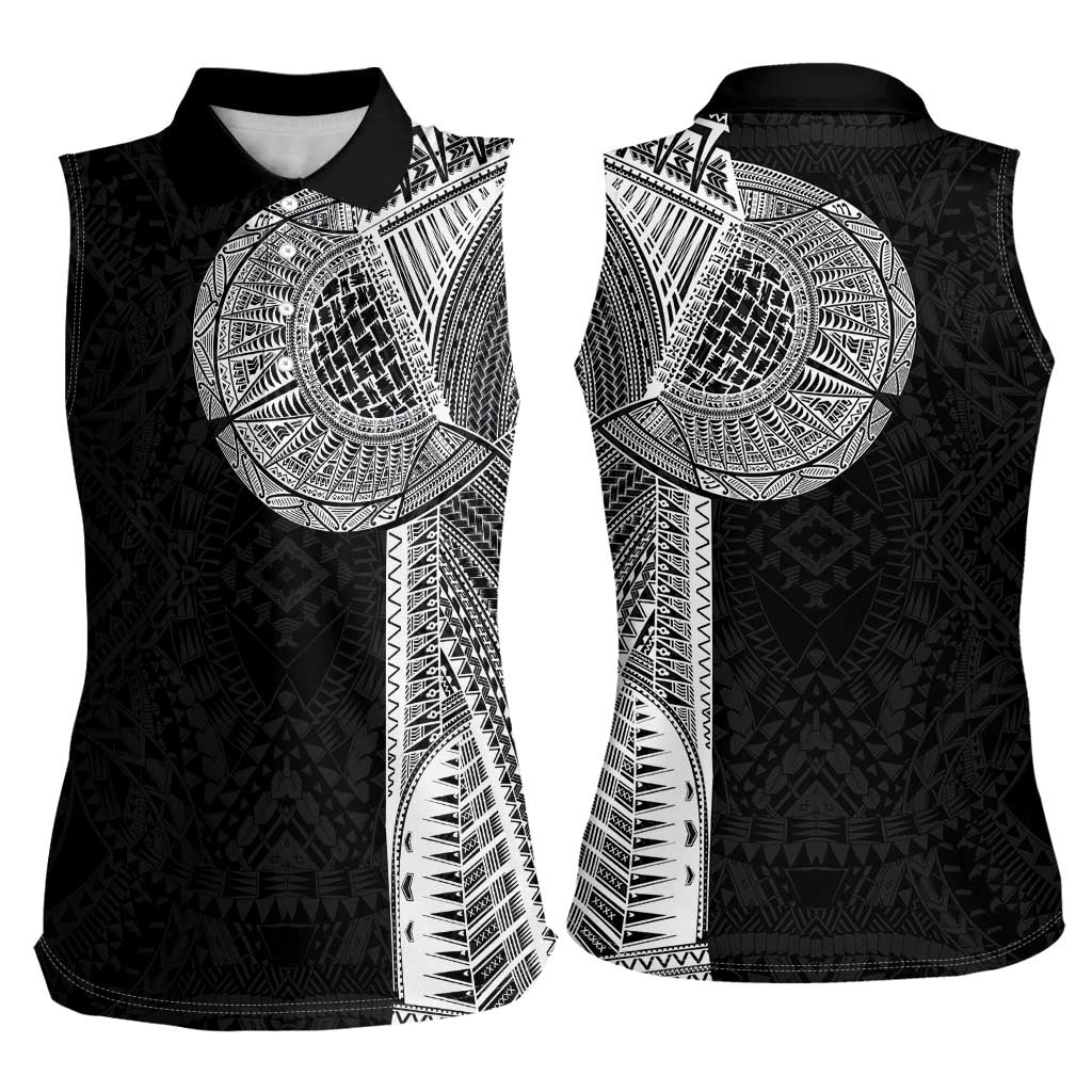 Samoan Tatau Women Sleeveless Polo Shirt Art Tribal Traditional Tattoos - Polynesian Pride
