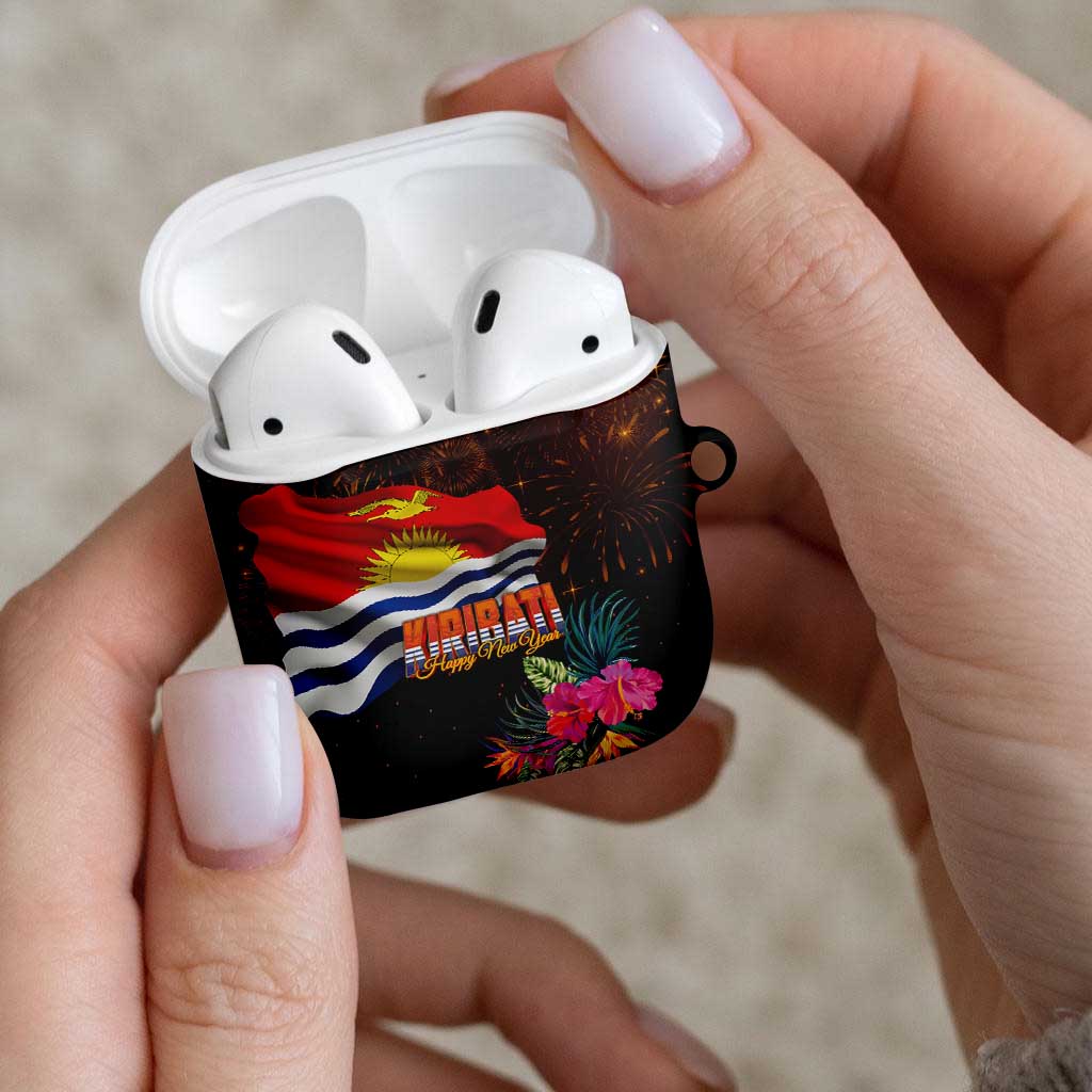 Kiribati Flag and Fireworks AirPods Case First Place Welcome the New Year - Polynesian Pride