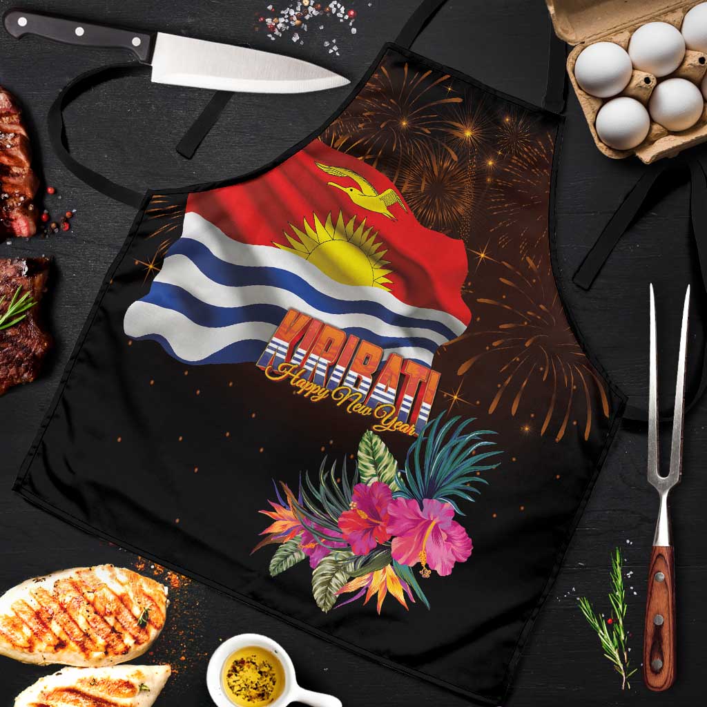 Kiribati Flag and Fireworks Apron First Place Welcome the New Year - Polynesian Pride
