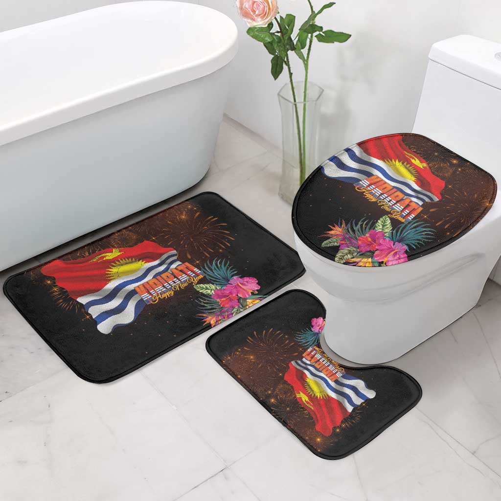 Kiribati Flag and Fireworks Bathroom Set First Place Welcome the New Year - Polynesian Pride