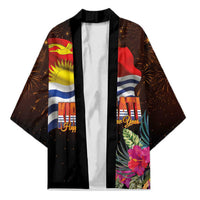 Kiribati Flag and Fireworks Kimono First Place Welcome the New Year - Polynesian Pride