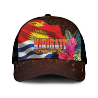 Kiribati Flag and Fireworks Mesh Trucker Cap First Place Welcome the New Year - Polynesian Pride
