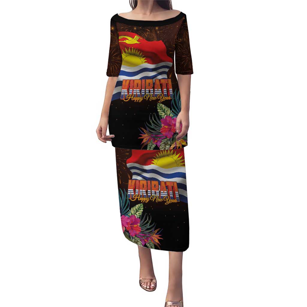 Kiribati Flag and Fireworks Puletasi First Place Welcome the New Year - Polynesian Pride