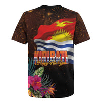 Kiribati Flag and Fireworks Rugby Jersey First Place Welcome the New Year - Polynesian Pride