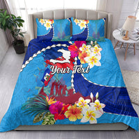 Personalised Haiti 220th Anniversary Independence Day Bedding Set Ayiti Flower with Polynesian Pattern LT03 - Polynesian Pride