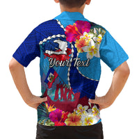 Personalised Haiti 220th Anniversary Independence Day Family Matching Summer Maxi Dress and Hawaiian Shirt Ayiti Flower with Polynesian Pattern LT03 - Polynesian Pride