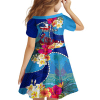 Personalised Haiti 220th Anniversary Independence Day Family Matching Tank Maxi Dress and Hawaiian Shirt Ayiti Flower with Polynesian Pattern LT03 - Polynesian Pride