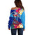 Personalised Haiti 220th Anniversary Independence Day Off Shoulder Sweater Ayiti Flower with Polynesian Pattern LT03 - Polynesian Pride