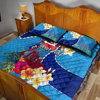 Personalised Haiti 220th Anniversary Independence Day Quilt Bed Set Ayiti Flower with Polynesian Pattern LT03 - Polynesian Pride