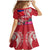 Personalised Haiti Coat Of Arms Family Matching Mermaid Dress and Hawaiian Shirt Repiblik d Ayiti Tropical Flower Red Polynesian Pattern LT03 - Polynesian Pride