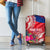Personalised Haiti Coat Of Arms Luggage Cover Repiblik d Ayiti Tropical Flower Red Polynesian Pattern LT03 - Polynesian Pride