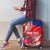 Personalised Haiti Coat Of Arms Luggage Cover Repiblik d Ayiti Tropical Flower Red Polynesian Pattern LT03 - Polynesian Pride
