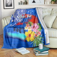 Personalised Samoa 62nd Anniversary Independence Day Blanket Samoan Tribal Flag Style LT03 - Polynesian Pride