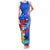 Personalised Samoa 62nd Anniversary Independence Day Family Matching Tank Maxi Dress and Hawaiian Shirt Samoan Tribal Flag Style LT03 Mom's Dress Blue - Polynesian Pride