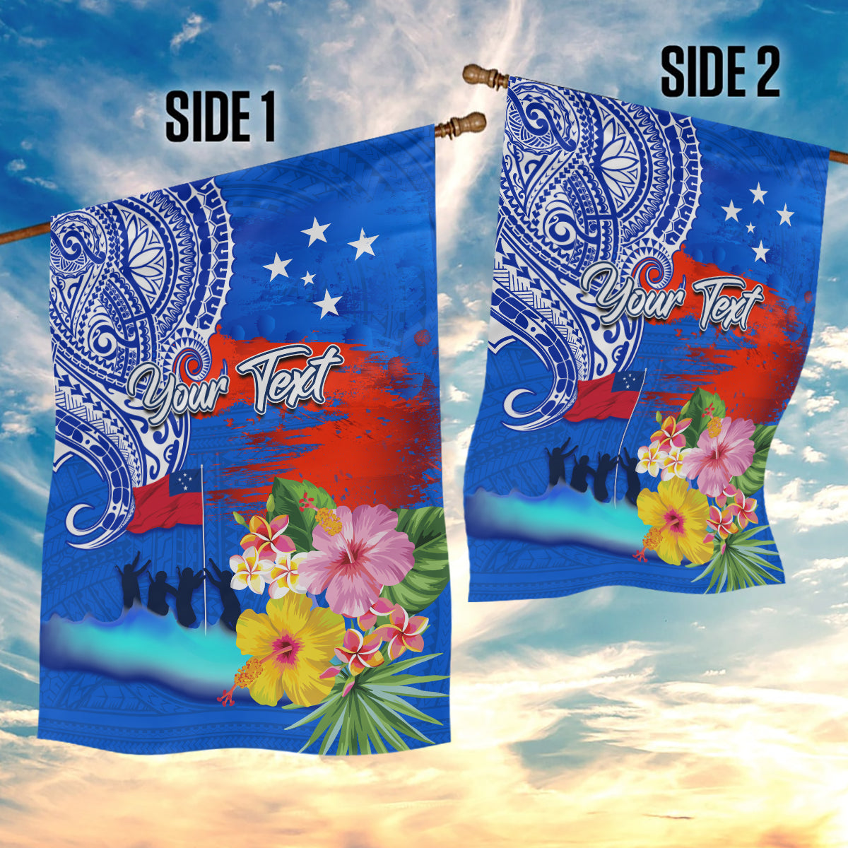 Personalised Samoa 62nd Anniversary Independence Day Garden Flag Samoan Tribal Flag Style LT03 - Polynesian Pride