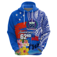 Personalised Samoa 62nd Anniversary Independence Day Hoodie Samoan Tribal Flag Style LT03 - Polynesian Pride
