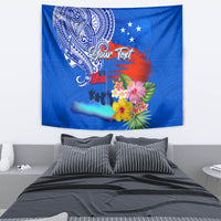 Personalised Samoa 62nd Anniversary Independence Day Tapestry Samoan Tribal Flag Style LT03 - Polynesian Pride