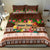 Pasifika Festival Auckland Bedding Set Polynesian Tribal with Pacific Pattern Brown Color