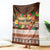 Pasifika Festival Auckland Blanket Polynesian Tribal with Pacific Pattern Brown Color
